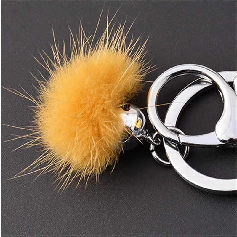 Новинка милая цепочка для ключей с крысами Женская мультяшная мышка меховой