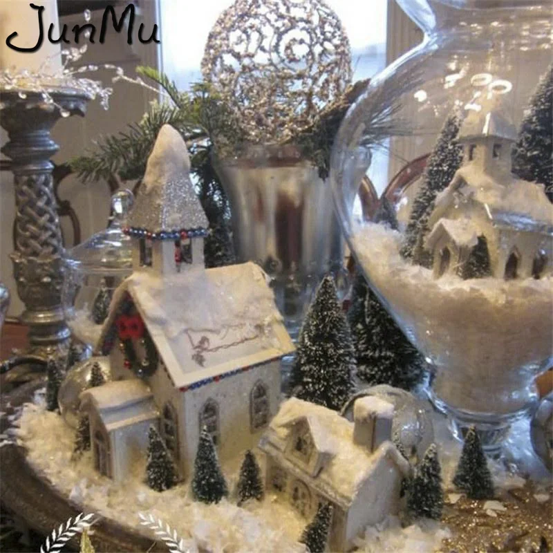 DIY рождественская елка маленькая сосна мини елки размещаются на рабочем столе