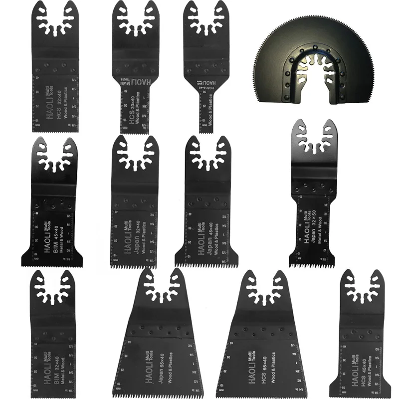 

12pcs Universal Oscillating Multi Tool Saw Blades Set Carbon Steel Cutter DIY