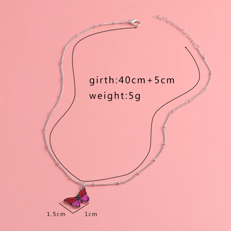 MiFaViPa богемное милое синее ожерелье чокер с бабочкой для женщин цепочка ключицы