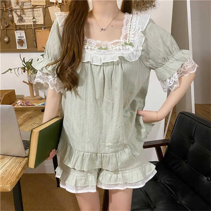 Костюм Пижамный Alien Kitty женский в дворцовом стиле шикарный кружевной комплект для