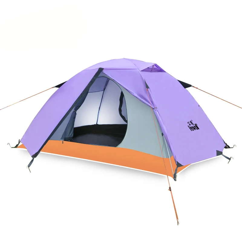 2 человека открытый Полюс Кемпинг палатки 4 сезона Пешие прогулки непромокаемая