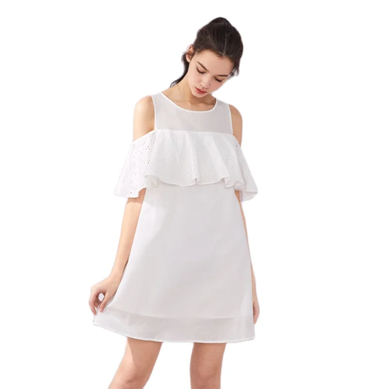 SEMIR Dress women 2020 popular summer dress white solid sweet beauty fairy super | Женская одежда