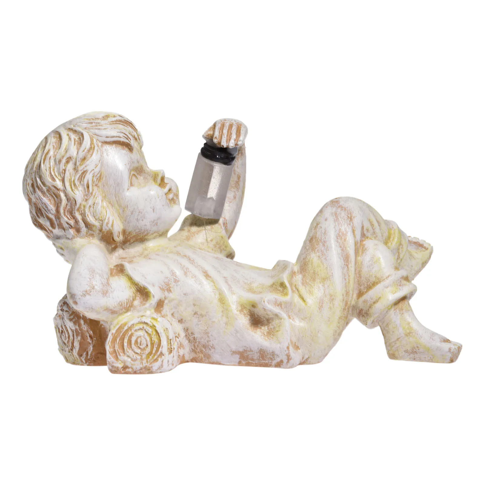 

New Innvoative Girl And Boy Resin Statue Light Garden Children Solar Lighted Firefly Jar Ornament Yard Garden Decoration