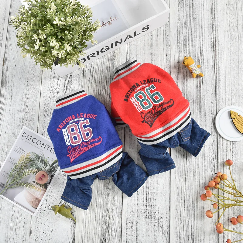 

Dog Clothes Winter Clothing Letters Baseball Four-legged Pants Pet Autumn Winter Pets Dog Clothes Pet Clothes