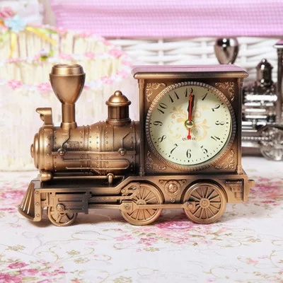 TrainCopper Креативный Ретро Будильник-мотоцикл поезд велосипед моделирование модель будильник подарки для детей украшение дома - Цвет: TrainCopper