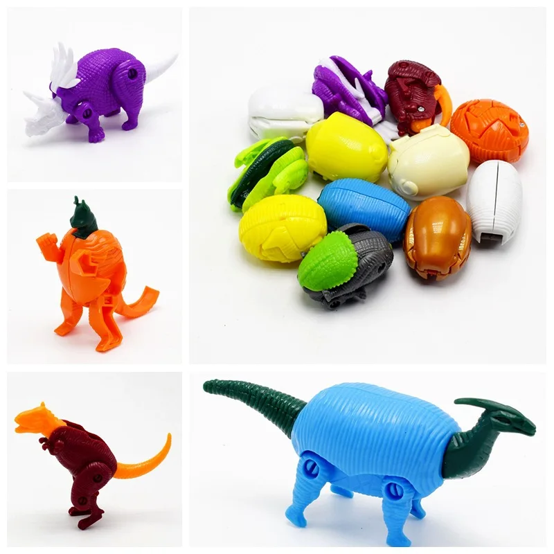 Супер мини деформация динозавр яйцо 3 шт./упак. новинка головоломка собранные