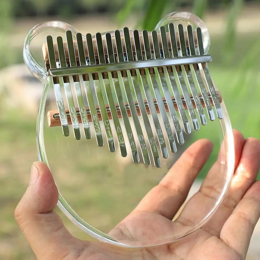 

17 клавиш, прозрачная акриловая клавиатура для пианино Kalimba, клавиатура для начинающих, музыкальные инструменты для учеников U9g0