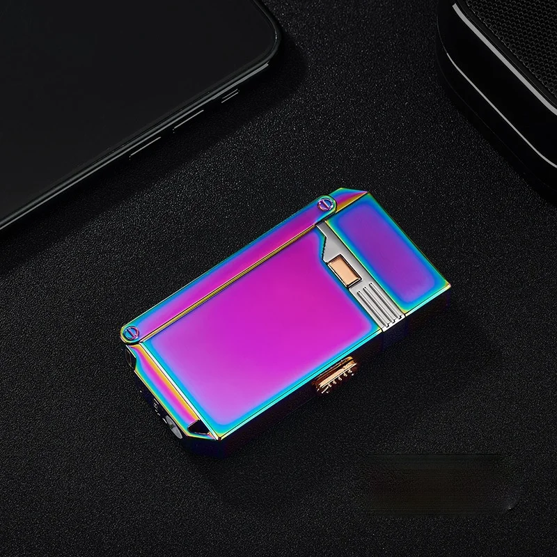 

Creative Metal Anti-electric Open Flame Arc Pulse Air Dual-use Lighter Gadgets for Men Smoke Accessories Encendedores Creativos