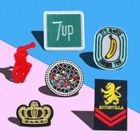 lion army badge banana patches iron on for clothing stickers on clothes appliques an crown embroidery stripes for backpack