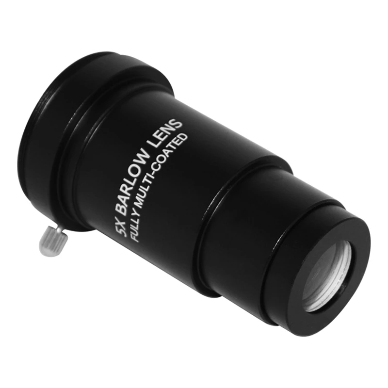 Barlow Lens 5X 1.25 Fully Metal Multi Coated Optical Glass with T Adapter M42 0.75 Thread for Inch 31.7mm Telescopes Eyepie |