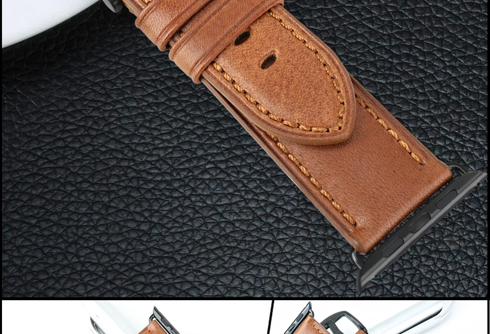 MAIKES из натуральной кожи ремешок для наручных часов для Apple Watch, версии 44 мм, 42 мм, 40 мм, 38 мм, версия 4/3/2/1 Для мужчин и Для женщин наручных часов iWatch, ремешок для часов