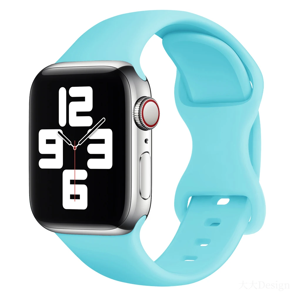 

Pulseira de silicone macio para apple assistir srie 6 5 4 3 2 1 38mm 42mm pulseira de borracha para iwatch se 6/5 40mm 44mm
