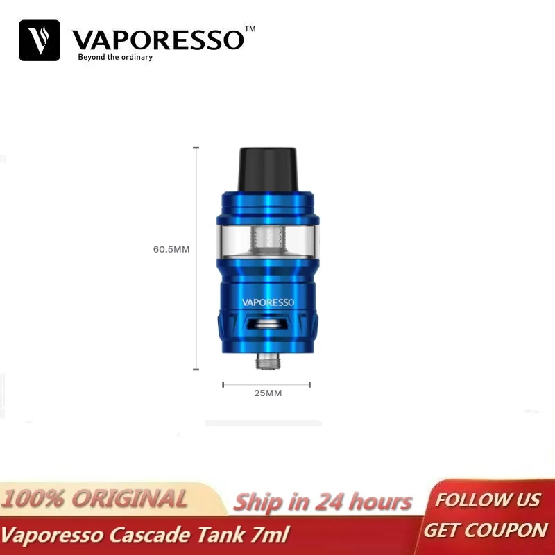 Оригинальный бак Vaporesso Cascade sub ohm атомайзер для электронной сигареты 7 мл 510 с