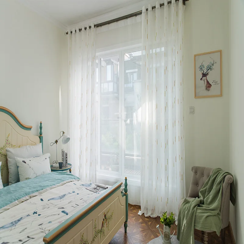 Американский винтажный полосатый фатин для гостиной прозрачная ткань