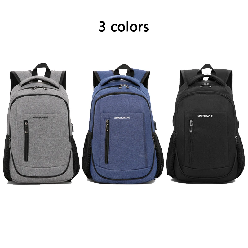

USB Charging Oxford Men Backpack School Bag for Boys Teen Student 15.6 Inch Laptop Backpack Male Large Capacity 2021