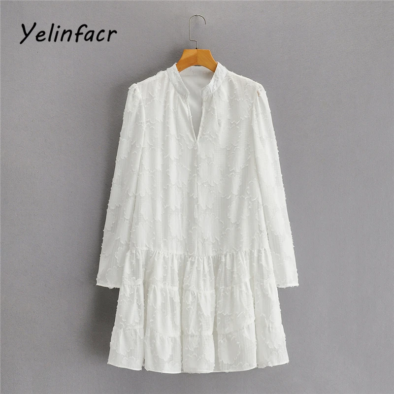 Женские туфли сексуальные однотонные воротник стойка жаккардовое платье с