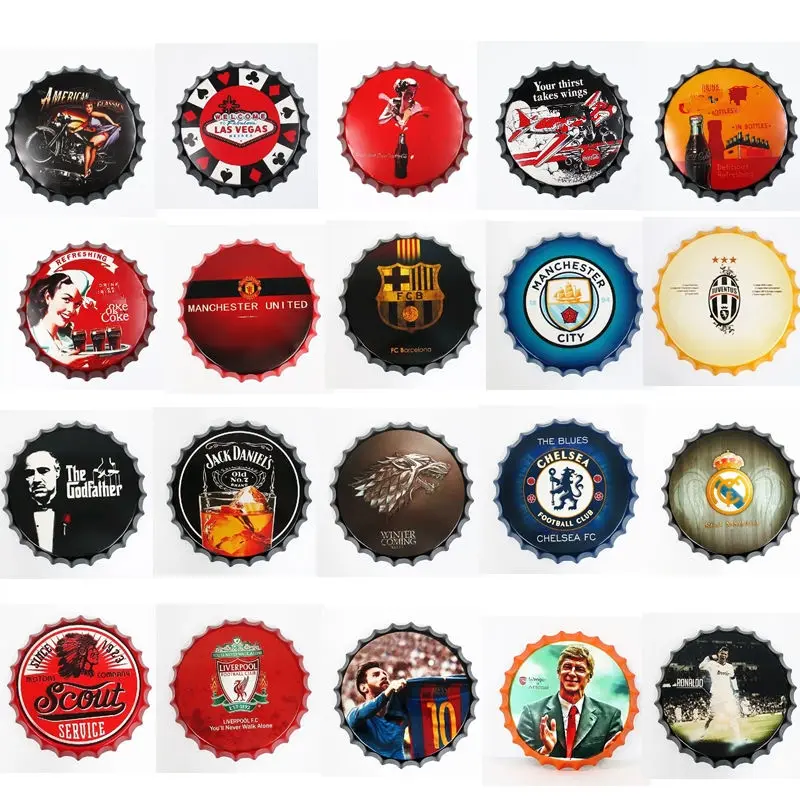 Самолёт самолета красотки Крышка для бутылки пива металлическая жестяная