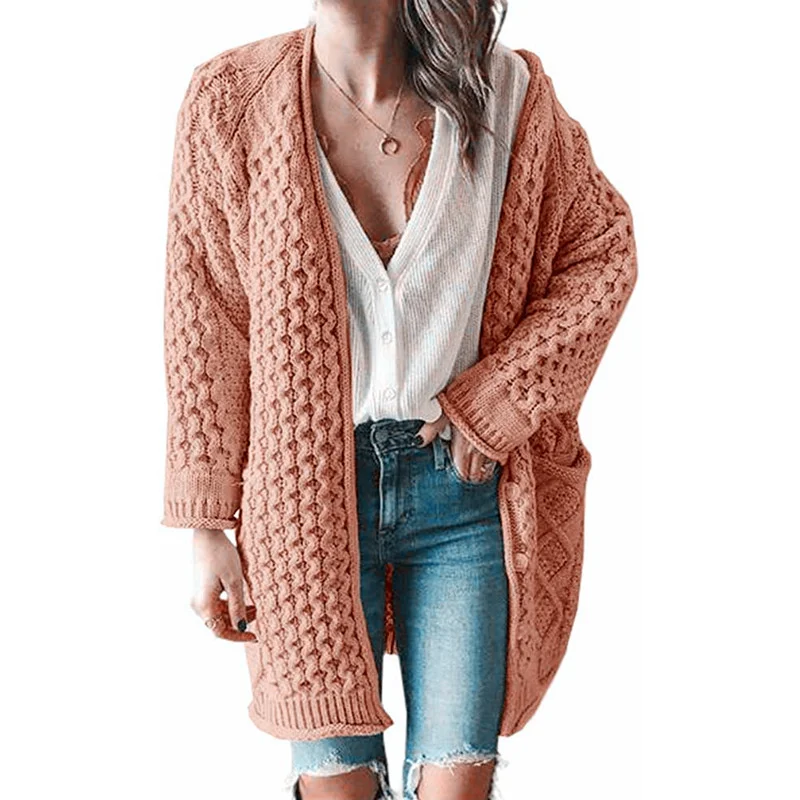 

Однобортный Повседневный Кардиган средней длины, женский свитер на осень и зиму 2020