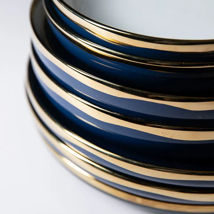 Позолоченная керамическая посуда креативное домашнее блюдо тарелка для рыбы