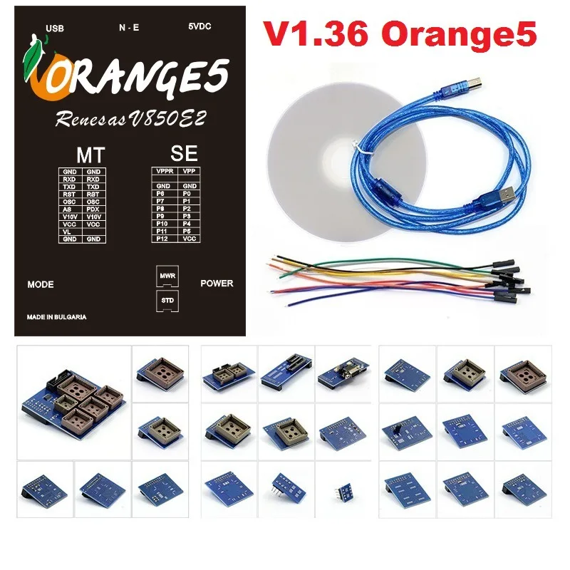 

Программатор ECU V1.36 Orange5 с полным адаптером, программное обеспечение, Orange 5 v1.36, новейшая версия, бесплатная доставка