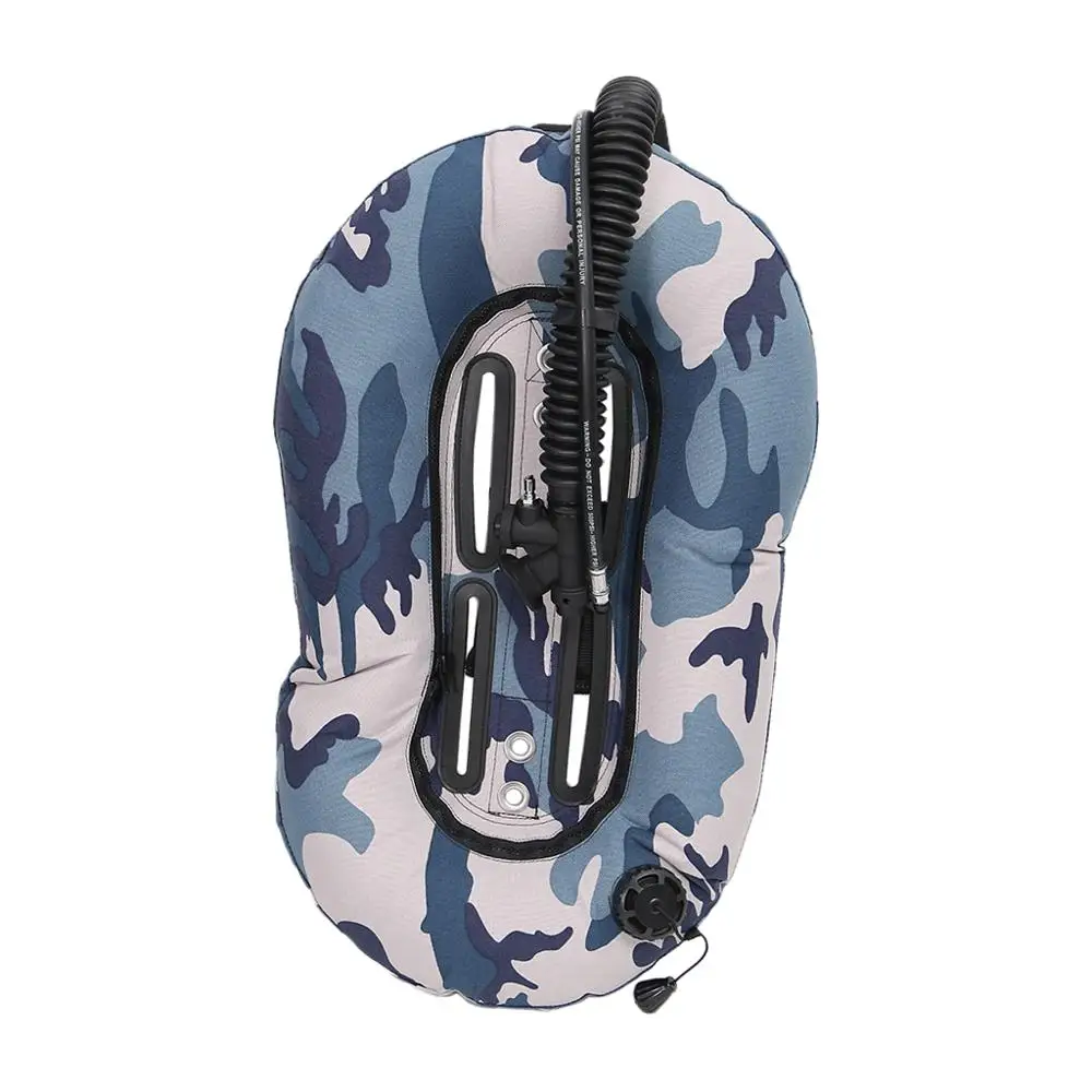 Blue Scuba Diving Donut Wing 30lb/13.3kg with Single Tube Snorkeling BCD Tech Back Plate for Professional Divers Tech Equipment - Цвет: Blue