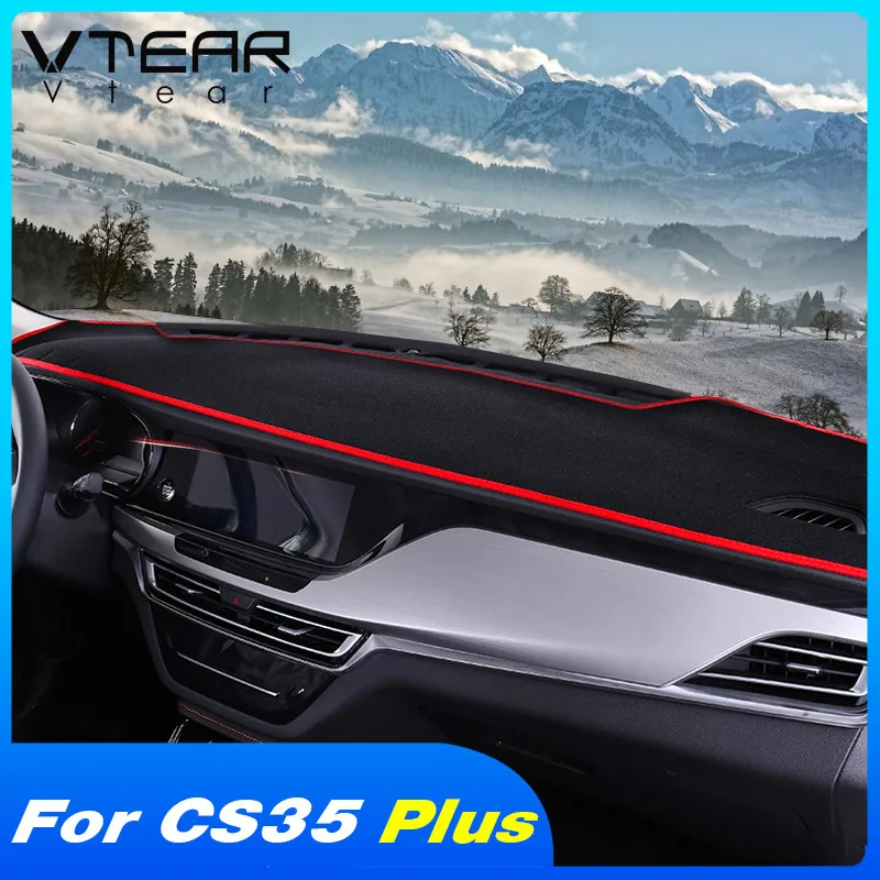 

Пылезащитный коврик Vtear для приборной панели Changan CS35 Plus, автомобильное украшение для интерьера, защита от грязи, аксессуары, запчасти 2020