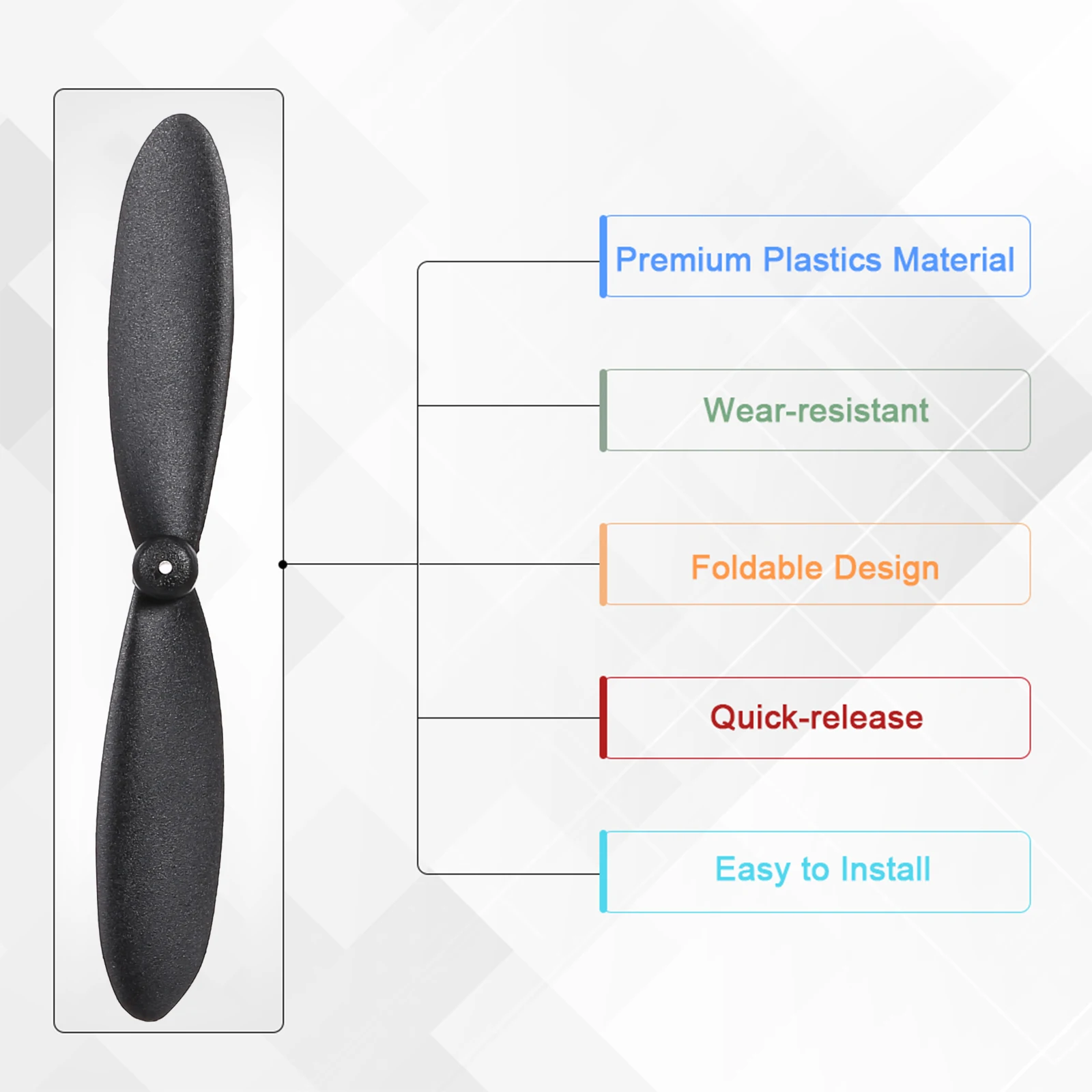 

RC Drone Accessories Compatible with S66 RC Drone 4pcs Drone Propeller Blades Paddles High Quality for RC Quadcopter