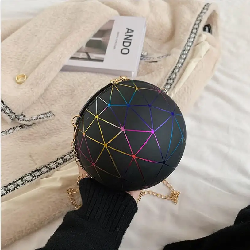 2021 New Women Lightweight Messenger Bag Fashion Round Ball Shaped Crossbody Chain Handbag High Quality Female Purse |
