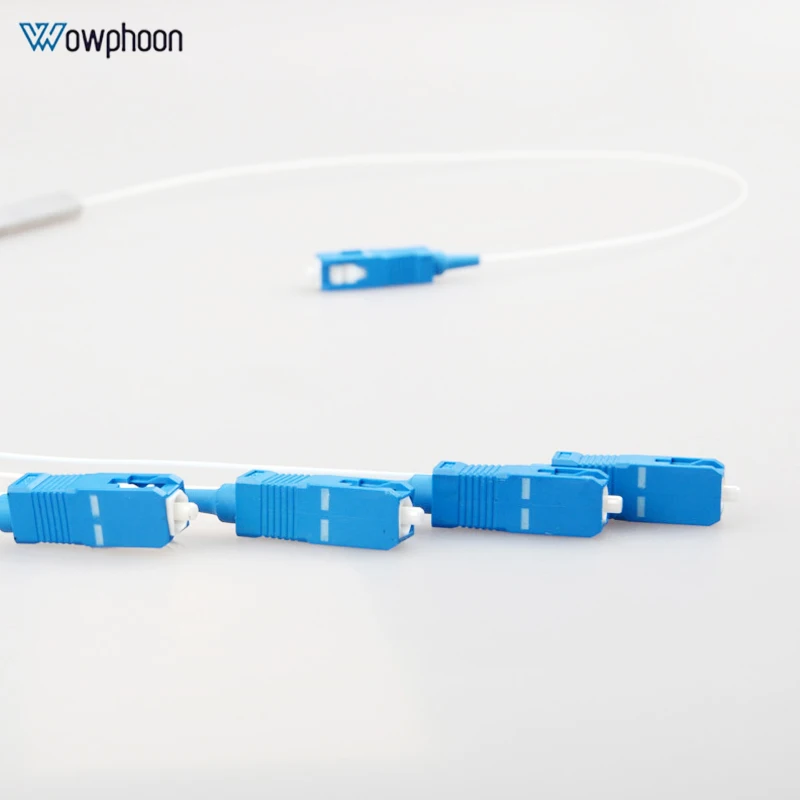 Волоконно оптический разветвитель PLC 1*4 SC/UPC 0 9 мм стальная трубка 1x4 Mini optical Fiber plc