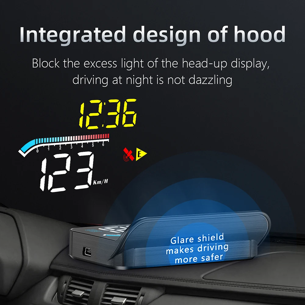 

China Newest 2 IN 1 Car HUD GPS Navigation OBD2 Scanner On-board Computer Bluetooth Live GPS Navigation Speedometer Projection