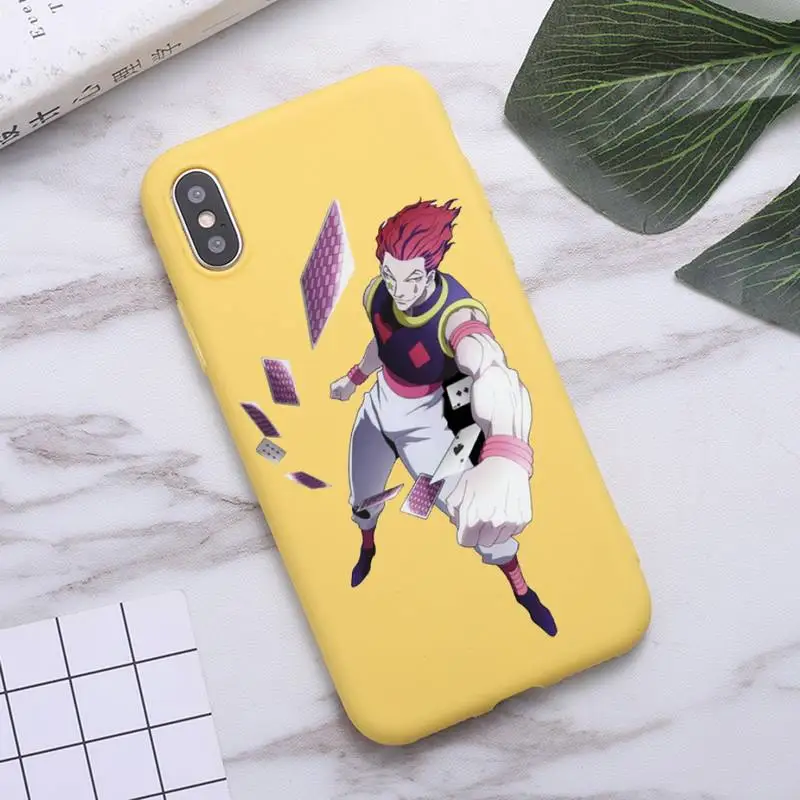 

hunter x hunter anime manga Phone Case Candy Color for iPhone 6 7 8 11 12 s mini pro X XS XR MAX Plus