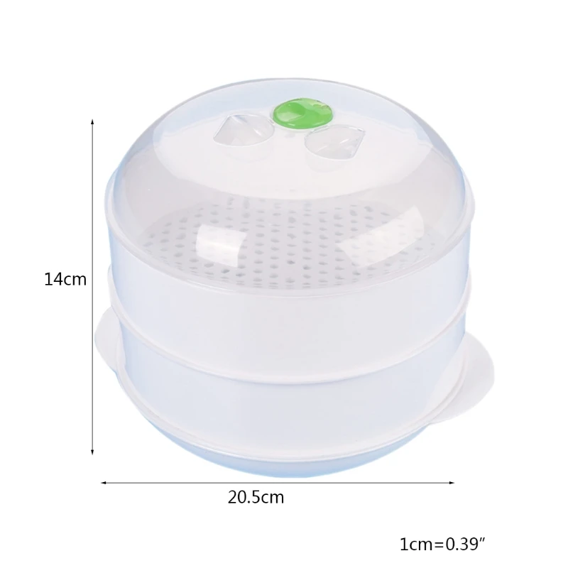 

European Single Layer Plastic Steamer Microwave Oven Steamer Round Plastic Microwave Oven With Lid Kitchen Cooking Tools