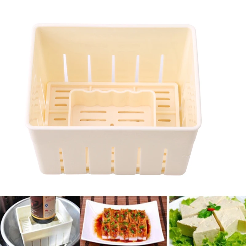 DIY тофу пресс форм Пластик делая творог Пособия по кулинарии сои домашние