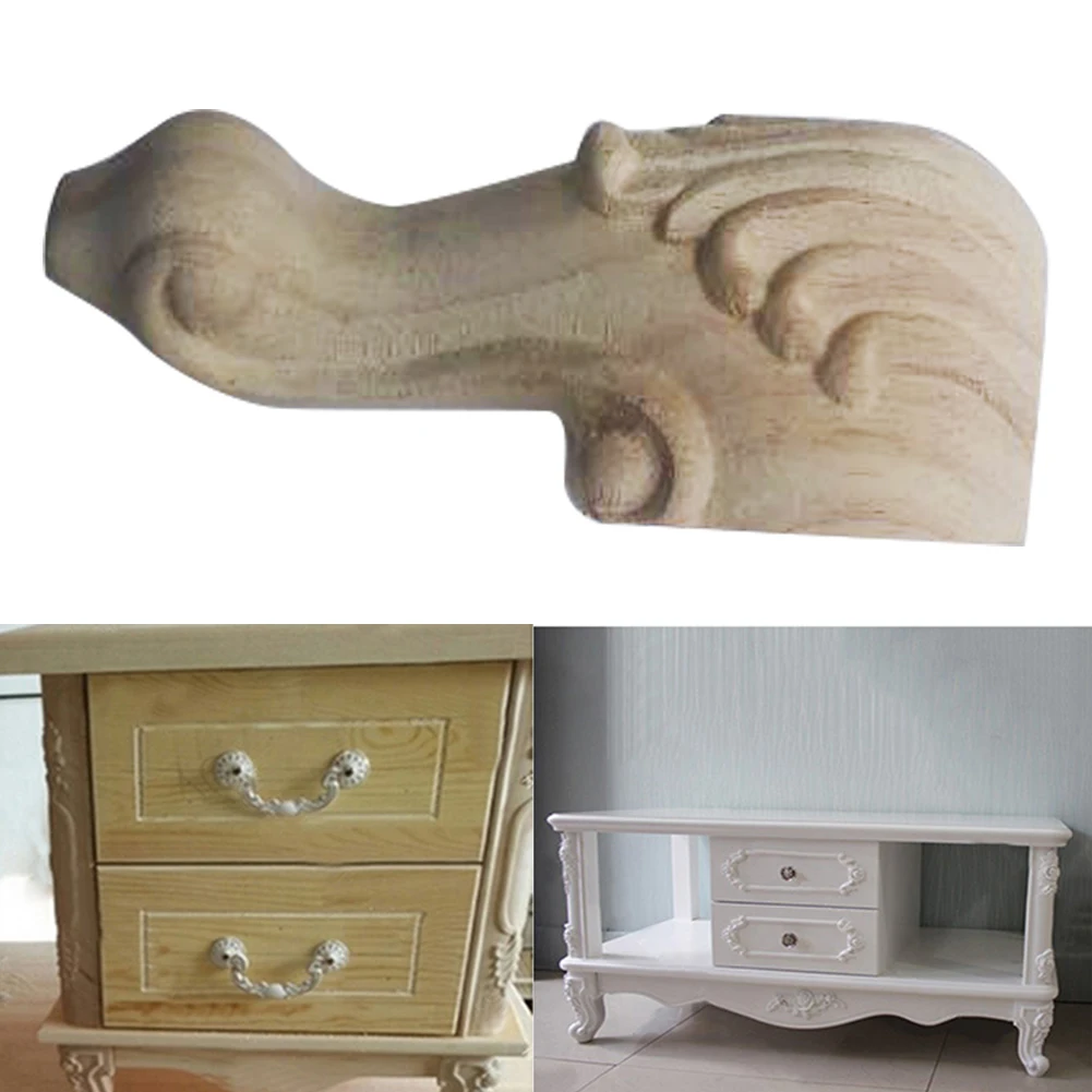 

Legs Countertop European Style Carved Seat Non-Slip Bed Cabinet Furniture Foot Solid Wood Table Home Sofa TV Bench