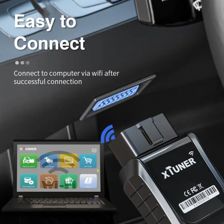 

XTUNER E3 WIFI Wireless Obd2 Scanner Car Diagnostic Tool VPECKER Easydiag E3 With Wifi Airbag ABS SAS EPB Oil Service Reset Tool