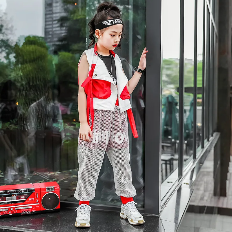 Крутая модная детская одежда в стиле хип-хоп Жилет Майка Свободные сетчатые