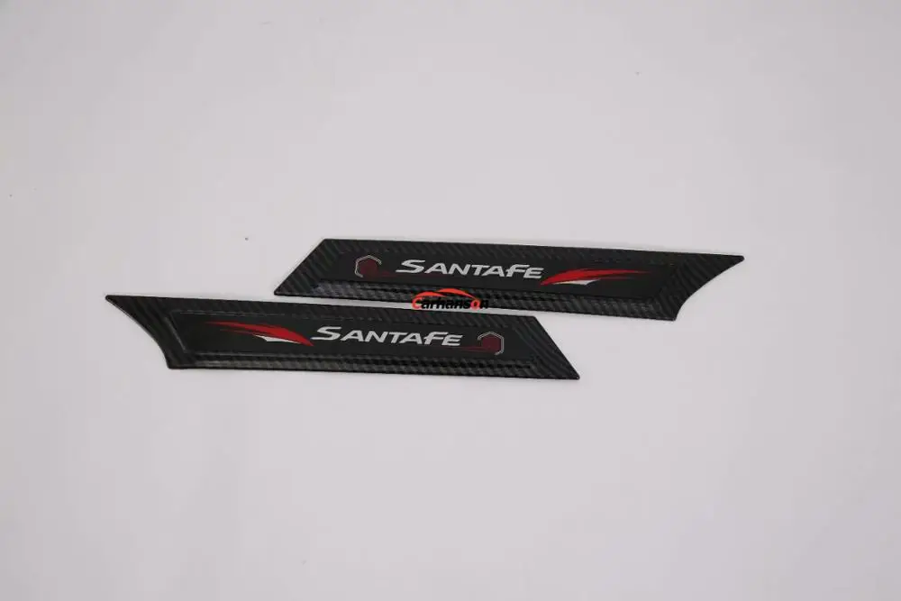 

For Hyundai Santafe 2019 Side Mark Santa Fe Car Accessories Auto Styling Sticker Chrome Carbon Fiber Side Mark Fender Emble 2020