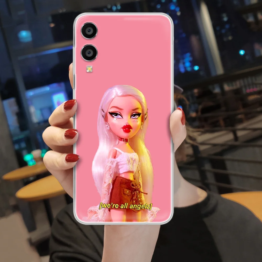 

Bratz cute cartoon doll girl Phone Case hull For HUAWEI honor nova v 5 7 8 9 10 20 30 C A X Lite Pro transparent bumper silicone