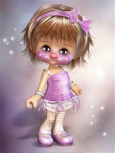 5D DIY алмазная живопись мультфильм вышивка стразами девушка крестиком полный