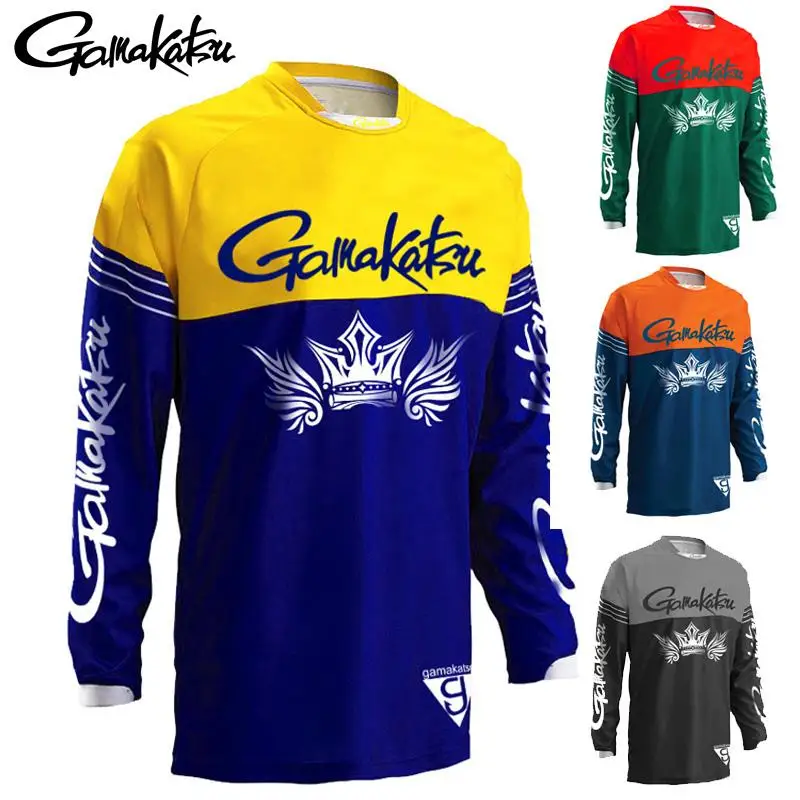

Gamakatsu Clothing 2021Long Sleeve Fishing Clothes Outdoor Sprots Sunscreen Breathable Ultrathin Summer Anti-UV Fishing Shirt