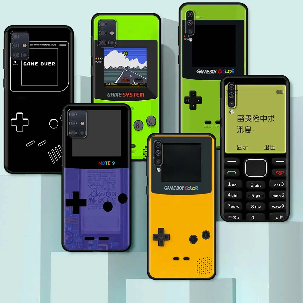 

Retro Games Console Case For Samsung Galaxy A51 A71 A21s A31 A12 A41 A52 4G A11 A72 5G A02s Black Soft Phone Cover Shell