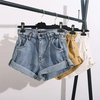 korean fashion denim shorts women adjustable high waist short jeans summer jeans falda pantalon mujer vetement femme streetwear