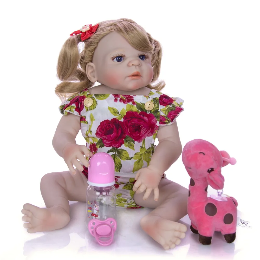 

NPK Doll bebes reborn 23inches 57CM Full Body SIlicone Reborn Babies Doll Bath Toy Lifelike Newborn Princess bonecas reborn