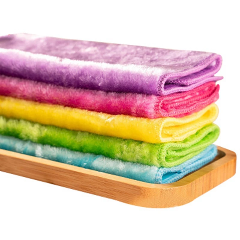 5 шт. Кухня полотенца из микрофибры для мытья посуды Ткань очистки тряпки