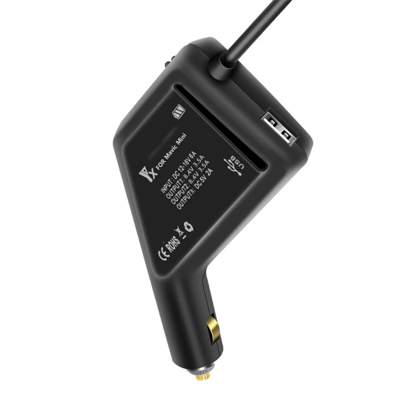 Автомобильное зарядное устройство YX 3 в 1 для DJI Mavic Mini интеллектуальная зарядка