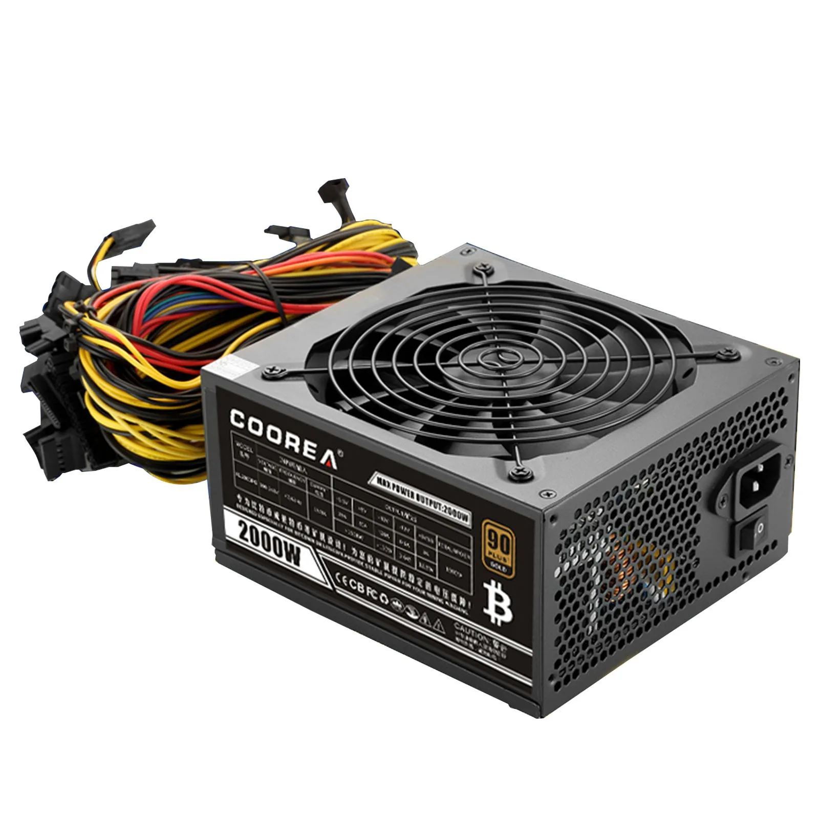 Блок питания 2000 Вт для ПК блок майнинга сервера поддержка 6 графических карт |