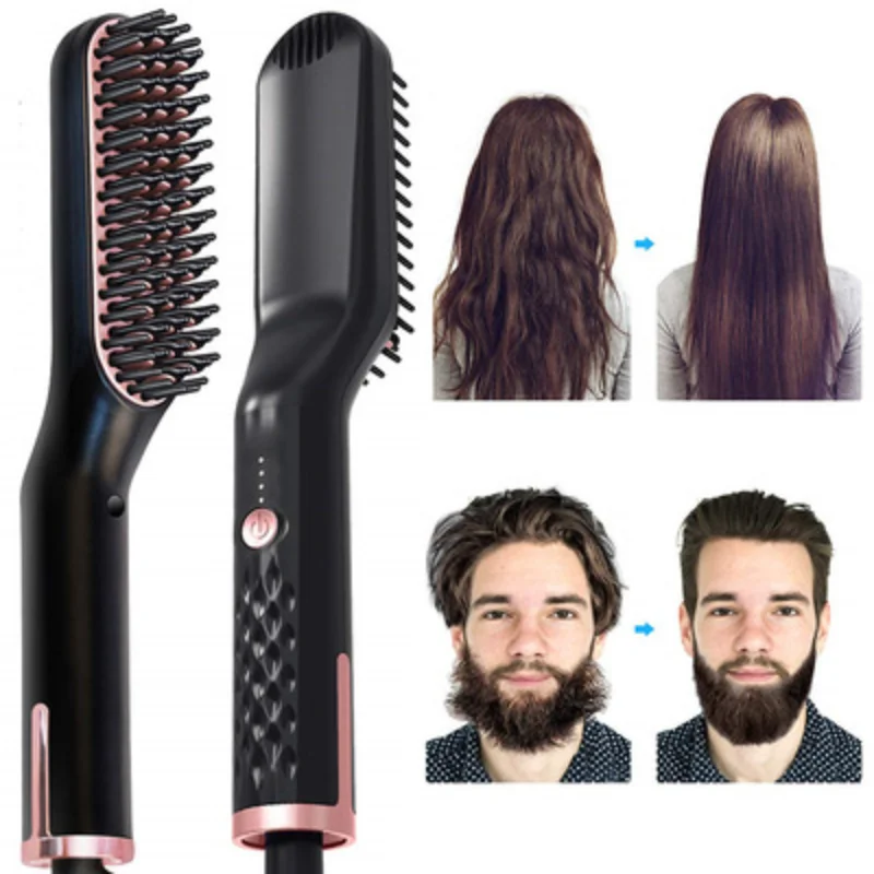 

Hair Straightening Comb Hair Curler AntiScalding Quick Beard Styler