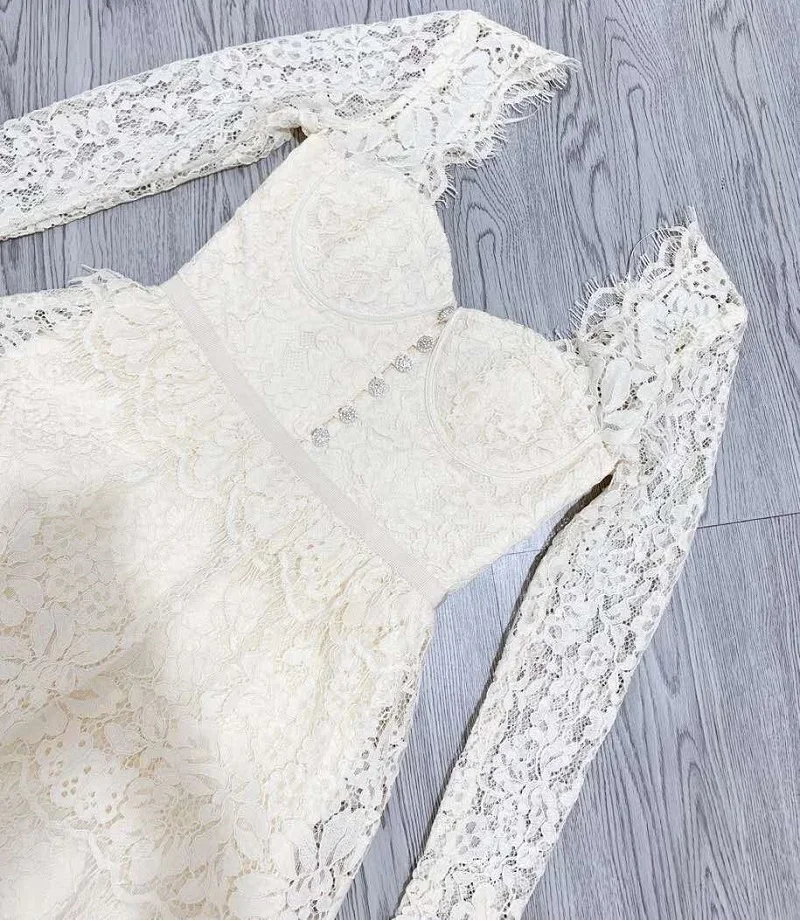 Кружевное длинное платье наивысшего качества осень 2020 вечерние женские