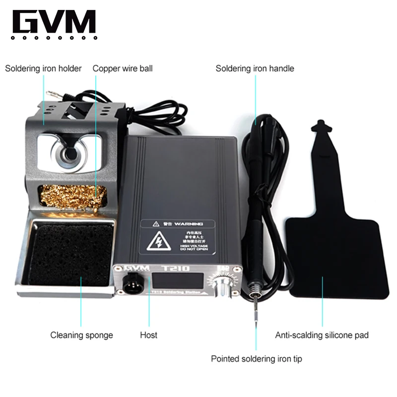 Паяльник SUNSHINE GVM T210 паяльная станция паяльник с рукояткой C210 для телефона